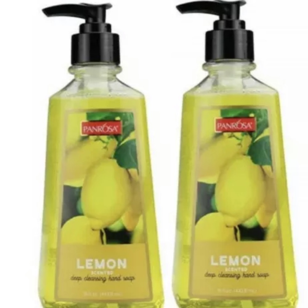 PANROSA Lemon Scented Deep Cleansing Hand Soap 15 oz - Set of 2